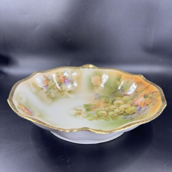 Royal Rudolstadt Prussia Porcelain Hand Painted Serving Dish Bowl Antique Marked - Picture 7 of 16